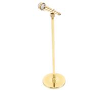 SUPVOX Microphone Ornaments Retro Decor Musical Instruments Ornaments Miniature Microphone Music Decor Room Decor Vintage Miniature Musical Instrument Models Acting Props Copper Golden