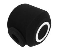 SUPVOX Microphone Sponge Cover Anti-slip Ring for Microphone Sponge Cover for Mic Microphone Spray Cover Music Production Equipment Recording Equipment Mic Wind Muff Black Plastic