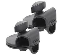 SUPVOX Microphone Stand Boom Clamps Sturdy Metal and Plastic Material 2pcs Black Adjustable Mic Clips for Vertical and Horizontal Use Suitable for Sideboard and Band Practice