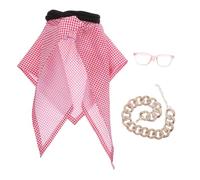 SUPVOX Middle Eastern Dog Scarf with Sunglasses and Chain Necklace Lightweight Breathable Arabian Pet Headband Bandana for Small Dogs and Cats Wear Halloween Costume for Themed Parties