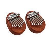 SUPVOX Mini 8-Tone Wooden Kalimba Thumb Piano Strap - Portable Finger Piano Musical Instrument for Home Use for Beginners and Music Lovers