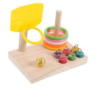 SUPVOX Mini Basketball Parrot Interactive Wooden Bird Training Chew Activity for Parrots Fun for Budgies Parakeets and Cockatiels Durable Safe Design to Combat Boredom Random Color