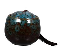 SUPVOX Mini Food Storage Jar Tea Jar Ceramic with Lid Pocket-sized Keep Dry Food Fresh Beautiful Smooth Simple Shaped for Travel and Hotel