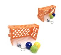 SUPVOX Mini Football Field Parrot Training Toys Set of 2 Bird Soccer Toys for Intelligence Development Pet Football Field for Parrots and Birds Random Color and Training