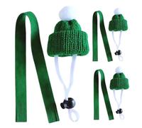 SUPVOX Mini Hand-knitted Pet Hat and Double-sided Fleece Scarf for Small Animals Lightweight Woolen Yarn Headdress Decorative Chinchilla Scarf for Hamsters Guinea Pigs and Small Pets
