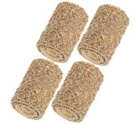 SUPVOX Mini Hay Bale and Faux Haystack Models 4Pcs Miniature Craft Accessories for Fairy Gardens and Photography Props (2X2X3 CM)