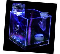 SUPVOX Mini Jumping Spider Breeding Box Spider Habitat Portable Enclosure Top Entrance Led Lights