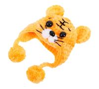 SUPVOX Mini Knitted Hat for Dolls Diy Doll Knitting Crafts Soft Yarn Tiny Animal for Festive and Everyday Scenes