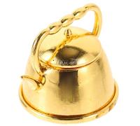 SUPVOX Mini Metal Tea Kettle Ornament Decorative Mini Teapot for Home Office Retro Design for Shelves Desks and Dollhouse Accessories Collectible Teaware