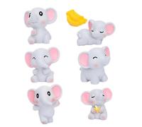 SUPVOX Mini Resin Elephant Statues Garden and Tabletop Animal Figurines Decorative Ornaments for Home Office Bedroom Bonsai Display Mixed Style