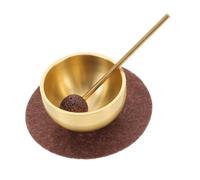 SUPVOX Mini Singing Bowl Meditation with Mallet and Cushion Sound Bowl, Metal Material Enhancing Meditation Depth and Mental Focus, for Yoga and Travel for Yoga and Travel