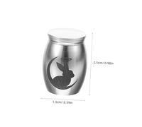 SUPVOX Mini Stainless Steel Keepsake Urn for Rabbit Ashes Lightweight Pet Memorial Cremation Box with Sealed Lid for Preserving Dog and Small Animal Ashes