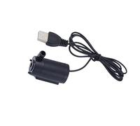 SUPVOX Mini Submersible Water Pump Usb Powered 1 Meter Cable Micro Dc Motor Aquarium Fountain Pump Horizontal Black for Garden Fountain and Water Transfer