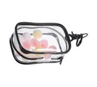 SUPVOX Mini Transparent Doll Storage Bag PVC Sturdy Small Figure Pouch with Stylish Hook for Outdoor Doll Carrying and Display Compact Portable Design for Convenient Use