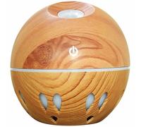 SUPVOX Mini USB Wood Hollow out Diffuser Humidifier with Aroma Function for Home and Office, Quiet Ultrasonic Moisturizing Air Humidifier with Light, Suitable for Bedroom and Workspace