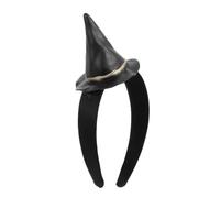 SUPVOX Mini Witch Hat Headband for Women, Lightweight and Elastic Black Pu Pvc Material, Classic Halloween Party Accessory, for Holiday or Halloween Parties