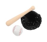 SUPVOX Miniature Baseball Kit for Dollhouse Decoration Mini Sports with Bat Ball Glove Material and Realistic Sports Ornament for Miniature House Landscaping and Creative Display