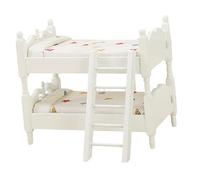 SUPVOX Miniature Bunk Bed for Doll House Adorable Dollhouse Furniture Model Unique Stylish Decor Prop for Mini House Accessories Lightweight Space Saving Design