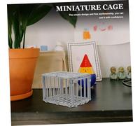 SUPVOX Miniature Cage Model DIY for Tiny Animal Cage Ornament for Creative Craft Versatile Mini House Decoration Educational Action Figure Accessory for Dollhouse Scenes