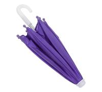 SUPVOX Miniature Doll House Umbrella Accessory for Girl Dolls 18-inch Purple Mini Rain Umbrella Decorative Miniature Scene Model for Dollhouse Décor and Craft