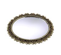 SUPVOX Miniature Dollhouse Accessory Baroque Embossed Antique Mirror Vintage Frame Miniature Wall Decor for Dollhouse Furniture