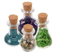 SUPVOX Miniature Dollhouse Bottles 4Pcs Realistic Witch Potion Decor Halloween Accessories Tiny Doll House Decoration Diy Fairy Garden Display