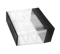 SUPVOX Miniature Dollhouse Cake Cabinet Black Bakery Display Detailed Doll House Furniture for Kitchen Scenes Decor Realistic Mini Cake Storage for Dollhouse Bakery and Room Decoration
