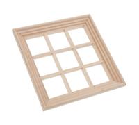 SUPVOX Miniature Dollhouse Window Frame Square Model for DIY Bedroom Accessories Versatile Plain Design for Dollhouse Furniture and Chinese Window Scenes