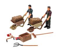 SUPVOX Miniature Farm Tools Plastic Farmer Figurines Farm Implements Model Desktop Decor Educational for Adults