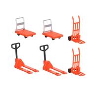 SUPVOX Miniature Forklift Orange Small Pallet Truck Model for Educational Construction Tool with Realistic Design Safe Lightweight Trolley Cart for Play and Learning