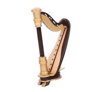 SUPVOX Miniature Harp Model with Storage Box Wooden Musical Instrument Figurine for Collectors 15cm Decorative Harp for Home Decor and Dollhouse