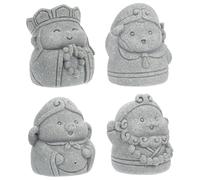 SUPVOX Miniature Pilgrimage to The West Monk Statue Set 4 Pieces Aquarium Buddha Sculpture Fish Tank Decor Home and Garden Outdoor Figurines for Zen Decoration