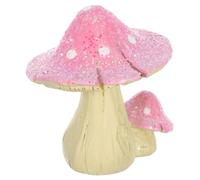 SUPVOX Miniature Resin Mushroom Figures Gold Dusted Dollhouse Decor for Fairy Gardens Micro Landscapes Creative Crafting Tool for Unique Scenes and Collectibles
