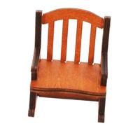 SUPVOX Miniature Rocking Chair 1/12 Scale Dolls House Wooden Braided Rope Seat Craftsmanship Dollhouse Decoration Early Education Accessories Imaginative Play Children