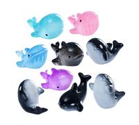 SUPVOX Miniature Shark Whale Figurines 9pcs Aquarium Ornaments Lifelike Ocean Animal Decorations Dollhouse Accessories Dynamic Postures Easy to Maintain