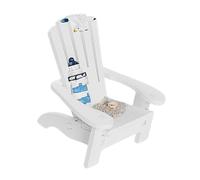 SUPVOX Miniature Simulated Beach Chair Model for Dollhouse Micro Landscape Sturdy White Mini Deck Chair Prop Realistic Mini Beach Decor for Seaside and Ocean Theme Tabletop Display