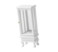 SUPVOX Miniature Storage Cabinet White Display Case Compact Space Saving Furniture for Dollhouse Living Room Bedroom Study Organiser Showcase