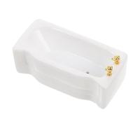 SUPVOX Miniature White Ceramic Bathtub for Dollhouse Elegant Bathroom Decor for Imaginative Play and Collectors Ceramic Construction Charming Design for Dollhouse