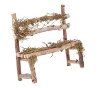 SUPVOX Miniature Wooden Chair Mini Bench Authentic Lifelike Design Micro Landscape Decoration for Dollhouse Window Display and Fairy Garden Tabletop Ornament