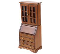 SUPVOX Miniature Wooden Dollhouse Storage Cabinet Tiny Furniture Model for DIY Home Decor Stylish Doll Stuff for Mini House Accessories and Decoration