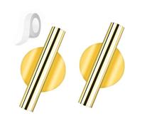 SUPVOX Modern Gold Metal Tube Wall Vase Scandinavian Nordic Style Decorative Wall Planter for Fresh Dried Flowers Contemporary Vertical Flower Holder for Bedroom Office Wedding Boho Home