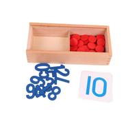 SUPVOX Montessori Chips Math Teaching Tools Wooden Educational for Early Learning Counting Skills Development Plaything for Adults Interaction