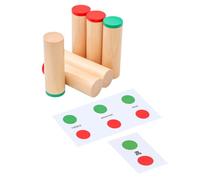 SUPVOX Montessori Educational Interactive Wooden Sound Tube for Cognitive Development and Memory Training Color Recognition and Logical Thinking Playset Brain Exercise Tool