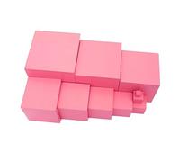 SUPVOX Montessori Pink Tower Educational Toy Set Graduated Wooden Cubes for Preschool Learning Enhancing Math Concepts and Visual Discrimination Skills Toddlers Ages