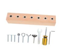 SUPVOX Montessori Wooden Screw Busy Board for Hand Eye Coordination and Fine Motor Skill Educational Sensory Activity for Preschool Learning and Travel