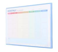 SUPVOX Monthly Desk Pad A4 Undated Blank Monthly Planner with Blue Frame, Horizontal Layout for Office and Home Task Organization, Meal Planning, and Productivity Scheduling