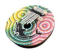 SUPVOX Multi-Colour Coconut Shell Thumb Piano Handcrafted 7-Key Finger Piano Portable Toy for Kids Home Decor Ornament Compact Design