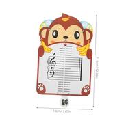 SUPVOX Music Staff Whiteboard Monkey Shape Music Note Cards for Beginners Interactive Piano Learning Tool Cognitive Skill Boosting Flashcards for Home and School Practice