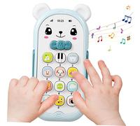 SUPVOX Musical Phone Toy with Lights Soft Chewable Ears Educational Design for Boy Girl and Toddlers Light Fun Early Learning Cell Phone Toy
