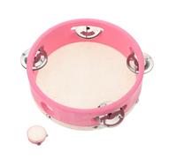 SUPVOX Musical Tambourine for Durable Pink Handheld Percussion Instrument Diameter for Dance Exams and Performances Encourages Musical Exploration and Rhythm Development